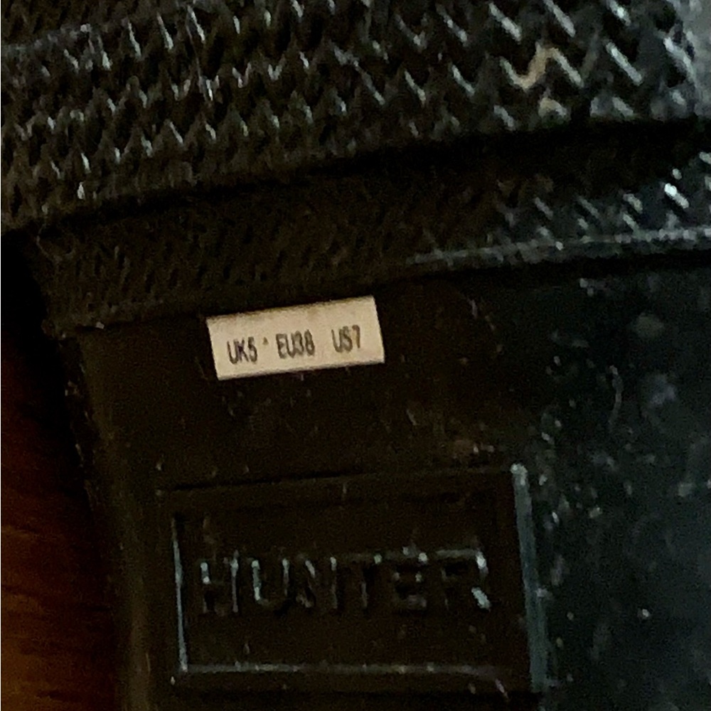 Hunter Classic Gloss Black Tall Rain All Weather boots Women’s US 7 EXCELLENT - Picture 8 of 13